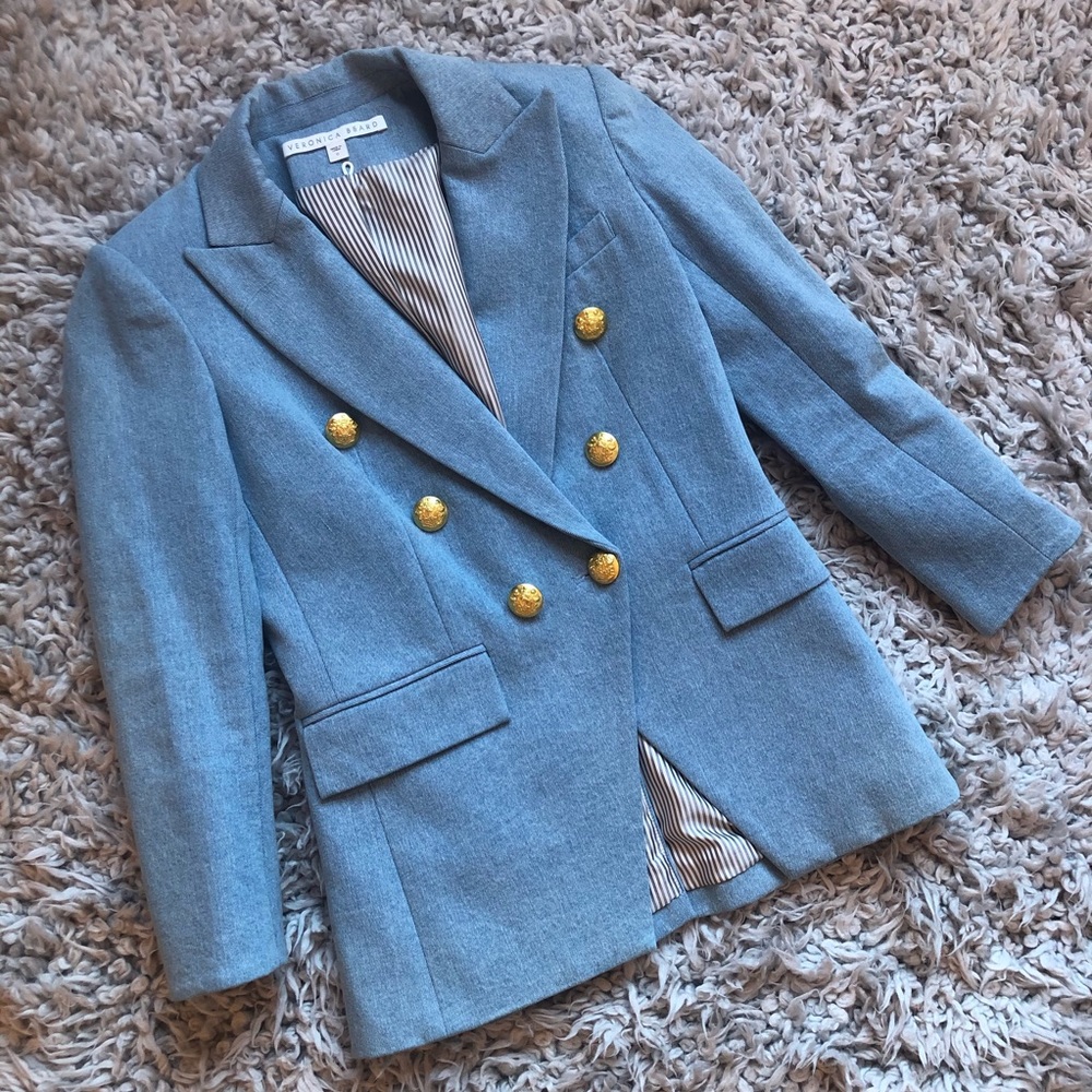Veronica Beard Blue Miller Jacket